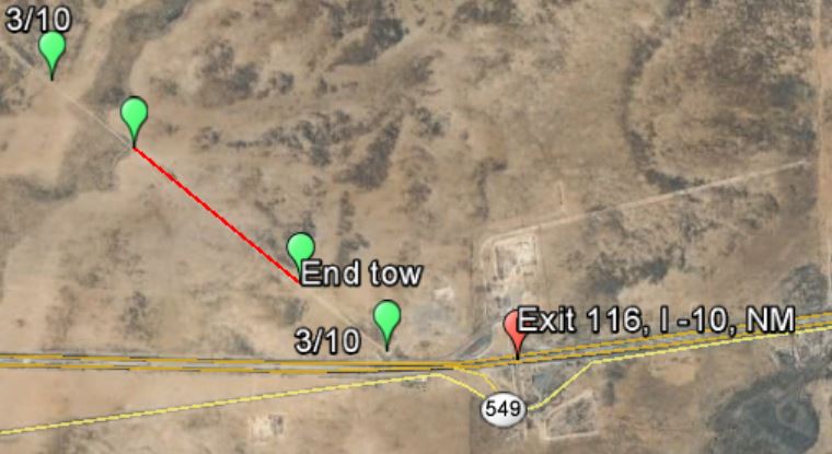 Tow Rd. @ Exit 116, Interstate 10, New Mexico, (USA).JPG
